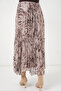 Women's Asymmetrical Cut Chiffon Skirt 8056 - Beige - 7