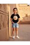 Girls Black Printed T-Shirt - 5