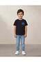 Boys Black Chenille Embroidery T Shirt - 2