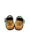 Women's Vegan Leather Turquoise Crisscross Straps Slipper - Elephant Model with Glasses - Wcal140 - 6
