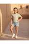 Girls Green Embellished T Shirt - 5