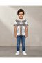 Boys White All Over Print Heavy Jersey T Shirt - 2