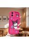 Samsung Galaxy A04E Compatible Silicone Shockproof Rose Red Phone Case Kuromi Pattern - 2