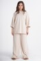 Girl's Colorful Oysho Fabric Relaxed Fit Home Set – Oversized T-Shirt and Wide-Leg Pants Set |