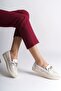 White Floral Print Women Ballet Flats