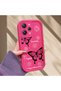 Silicone Slim Soft Rose Red Phone Case Butterfly Pattern Compatible with Redmi 12 - 7