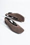 Flavia Genuine Leather Laser Cut Patterned Slingback Women's Sandals Ballet Flats - 3
