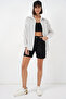 Women's Striped Oversized Shirt 20293 - White - 2