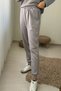 Hidden Half Zipper Gray Tracksuit Set - 3