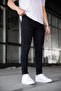 Men's Black Slim Fit Lycra Jean Trousers - 6