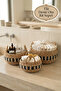 Terra 3-Piece Seagrass + Jute Basket Set Black Patterned Strappy Multi-Purpose Organizer Bathroom Kitchen Living Room