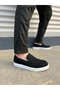 Black Suede (White Sole) Men's Casual Shoes - 3