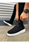 Black Suede (White Sole) Lace-Up Men's Sneakers Boots