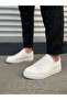 White Lace-Up Quilted Patterned Men's Casual Shoes - 2