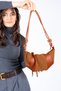Women's Shoulder Bag Suede and Leather Bag . Small Size Bag - 4