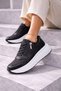 Side Zipper Shiny Trendy 5 cm Platform Women's Sneakers Sports Shoes - 2