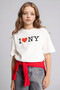 100% Cotton I Love Ny Oversized T-Shirt for Girls H0147A826Sm - 4