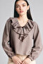 Checkered Waffle Textured Blouse G9787Ax26Sp