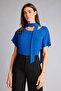 Slim Fit Boat Neck Shawl Detailed T-Shirt H4063Ax26Sp - 3