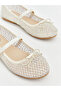 Ankle-Strapped Stone Embellished Girls' Ballerinas - 3
