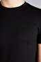 Long Muscle Fit Crew Neck Basic Short Sleeve Black T-Shirt N2104Az26Sp - 4