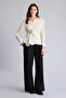Oversized Striped Flowy Fabric Shirt G9800Ax26Sp - 2