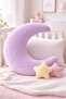 Welsoft Fleece Moon Pillow Decorative Plush Cushion Softly Padded Home & Kids Room Accessory