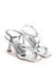 Women's Stylish Strappy Square Toe Pair of Goblet Heeled Evening Dress Shoes - 4
