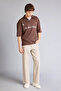 Loose Fit Slogan Printed Sweatshirt Fabric Polo Collar T-Shirt F8676Ax26Sp - 2