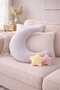 Welsoft Fleece Moon Pillow Decorative Plush Cushion Softly Padded Home & Kids Room Accessory - 2