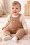Eid 100% Cotton Baby Boy Quilted Embroidered Figures Double Salopet Set