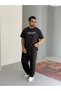 Laser Cut Tshirt - Seam Detail Tracksuit Men's 2-Piece Set - 4