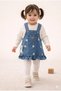 Daisy Embroidered Denim Baby Girl Dress