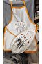Punch Flower D Patterned Embroidered Kitchen Apron Punch Embroidered Bag Holder 2-Piece Kitchen Set - 6