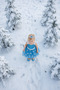 Frozen Frozen Elsa Costume Blue Front Short Back Long Dress Girls' Costume - 4