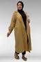 63006 Plus Size D Ring Detailed Muslin Trench Coat - Biscuit - 5