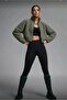 Sportsman Lamb Fabric Waist up Plush Coat Green - 3