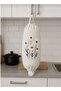 Punch Flower D Patterned Embroidered Kitchen Apron Punch Embroidered Bag Holder 2-Piece Kitchen Set - 3