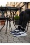 Lace-Up Men's Casual Shoes Dark Blue White (White Sole) - 2