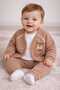 Cotton Piece Set of Quilted Jackets & Pants & Long Sleeve Bodysuits 3-Piece Baby Boy Set - 2