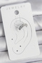 Brass Silver Color Zircon Stone Cartilage Model Women's Earrings - 2