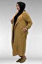 63006 Plus Size D Ring Detailed Muslin Trench Coat - Biscuit - 7