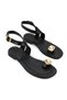 Elara Alba Women's Flip Flop Sandals 00121009 Black Rustic