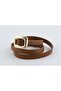 Kare Gold Buckled Tan Faux Leather Belt - 2