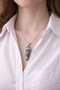 Larimar Relaxing Natural Stone Steel Necklace