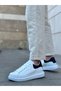 Lace-Up Men's Sports Shoes White Black (White Sole) - 2