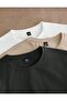 Black White and Beige 3-Pack Oversized Unisex T-Shirts - 4