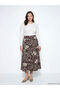 Nevavm Floral Skirt with Elastic Waist - 2