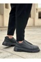 Rubber Laced Men's Casual Shoes Black (Black Sole) - 4
