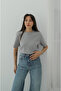 Smoke Gray 100% Cotton Crew Neck T-Shirt - 2